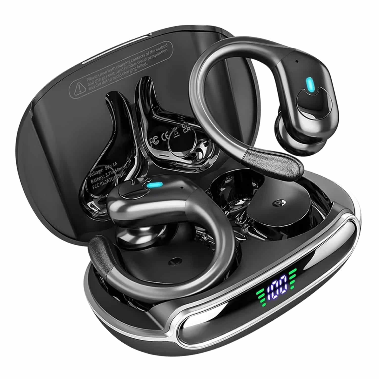 PaceLock Running Earbuds — IPX7 over-ear hook