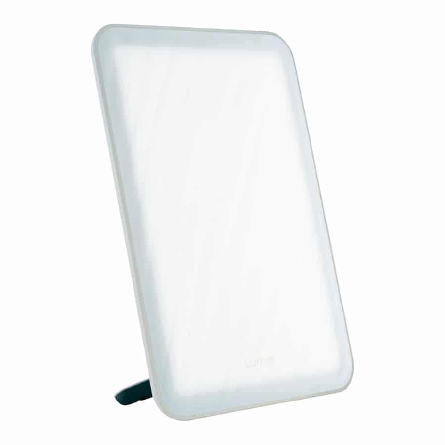 Lumenra SAD light therapy lamp — verified 10,000 lux at 16-inch desk distance