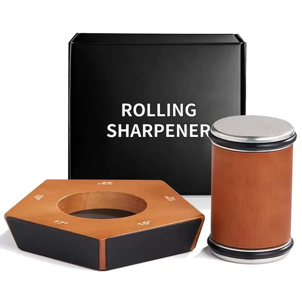 Bonded-Disc Magnetic Sharpener — fixed two-angle rolling unit