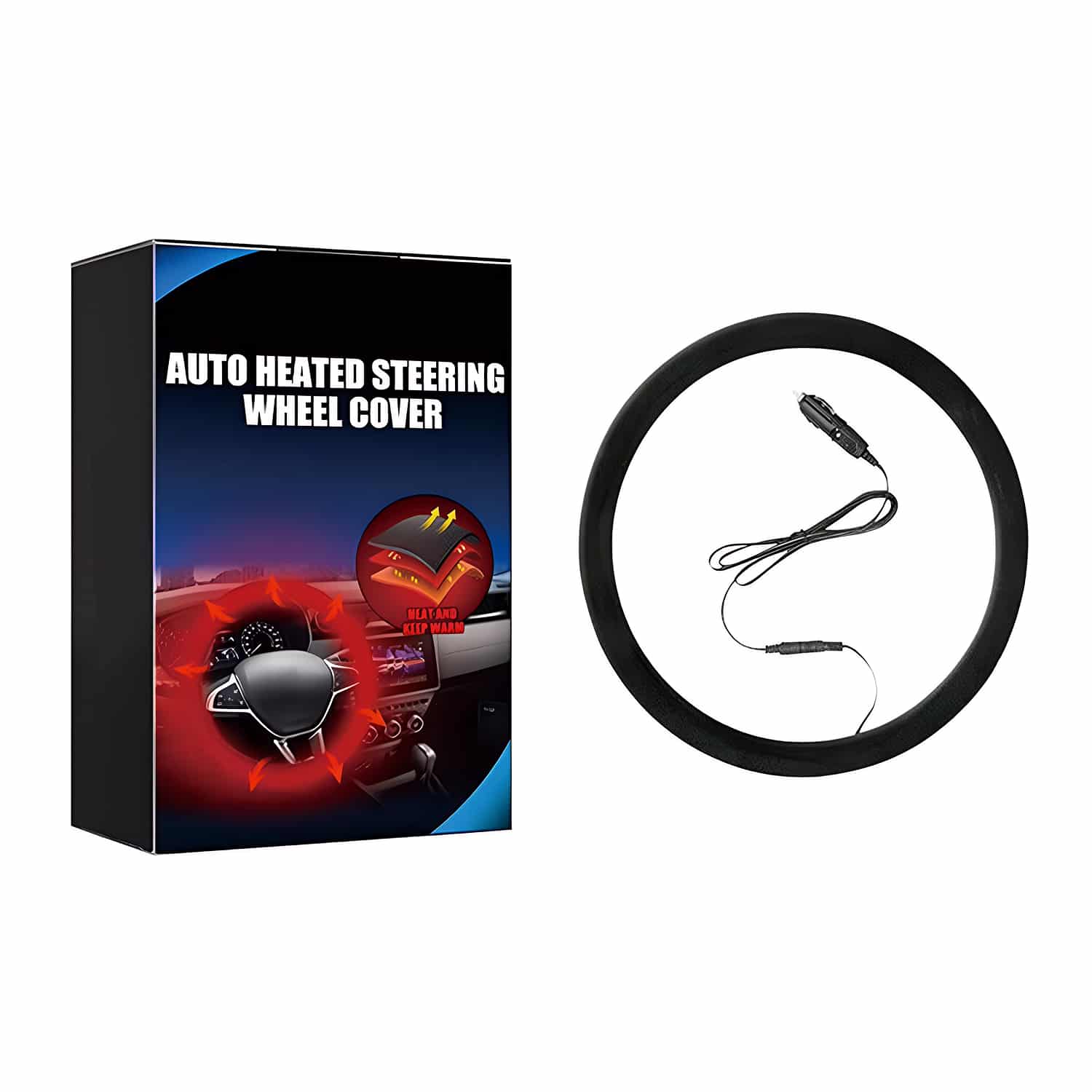AHDFY Wireless Heated Steering Wheel Cover
